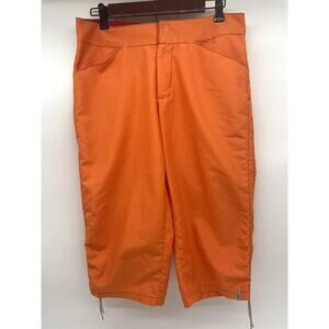 Royal Robbins Nylon Ruched Cargo Capri Pants Size 8 Outdoor Travel GorpCore Hike